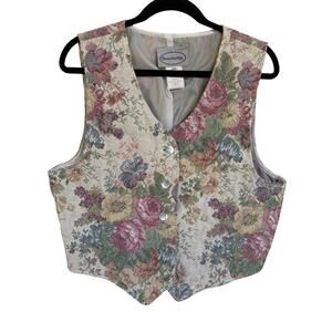 Vintage Floral Tapestry Vest